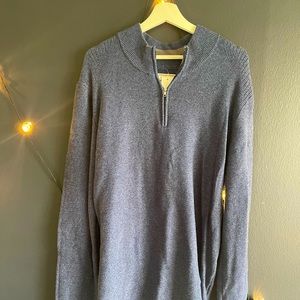 Ribbed Shoulder 1/4 Zip Sweater - Flag & Anthem